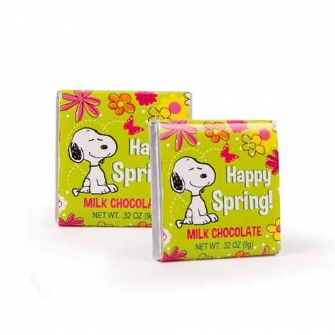 Peanuts 1.75" Deluxe Chocolate Thins Happy Spring Snoopy Junior Case
