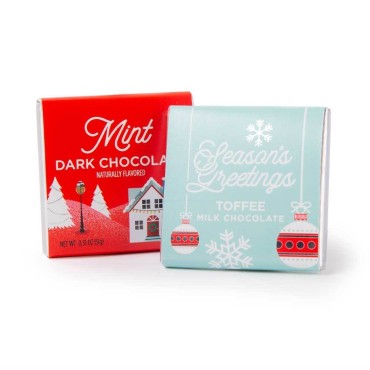 Holiday Deluxe Thins Dark Chocolate Peppermint & Milk Toffee - Mixed Master Case