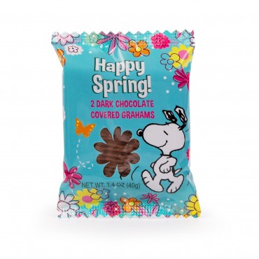 Peanuts Happy Spring Snoopy Dark Chocolate Enrobed Grahams