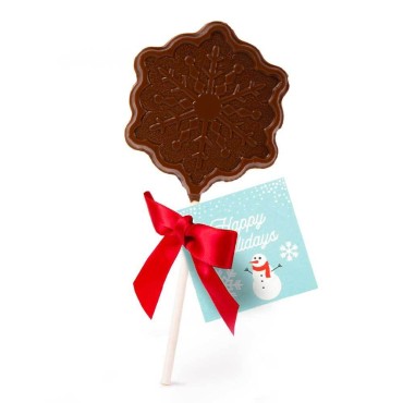 Holiday Snowflake Lollipop w/ Twist Bow and Hangtag