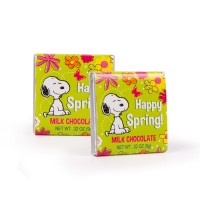 Peanuts 1.75" Deluxe Milk Chocolate Thins Happy Spring Snoopy Master Case