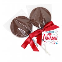 Thank You Nurses Milk Chocolate Lollipop with a Hangtag